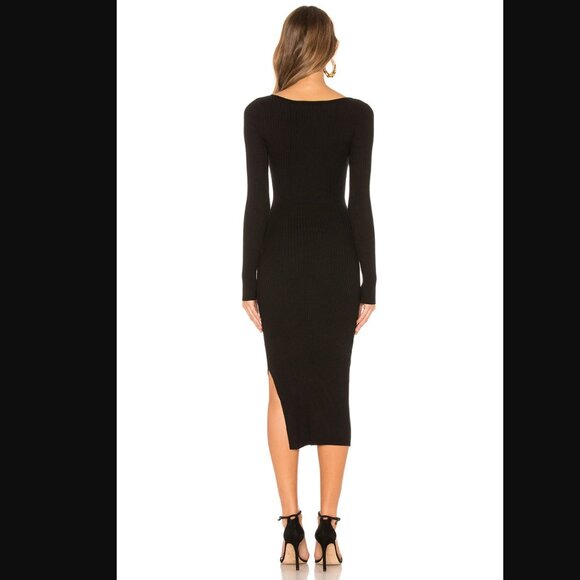Nessa Sweater Dress L'Academie in Black via Revolve - Picture 3 of 3